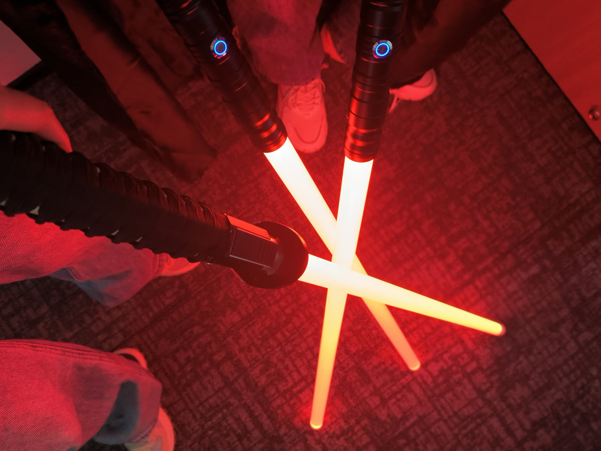 Customer with AstraSabers lightsaber