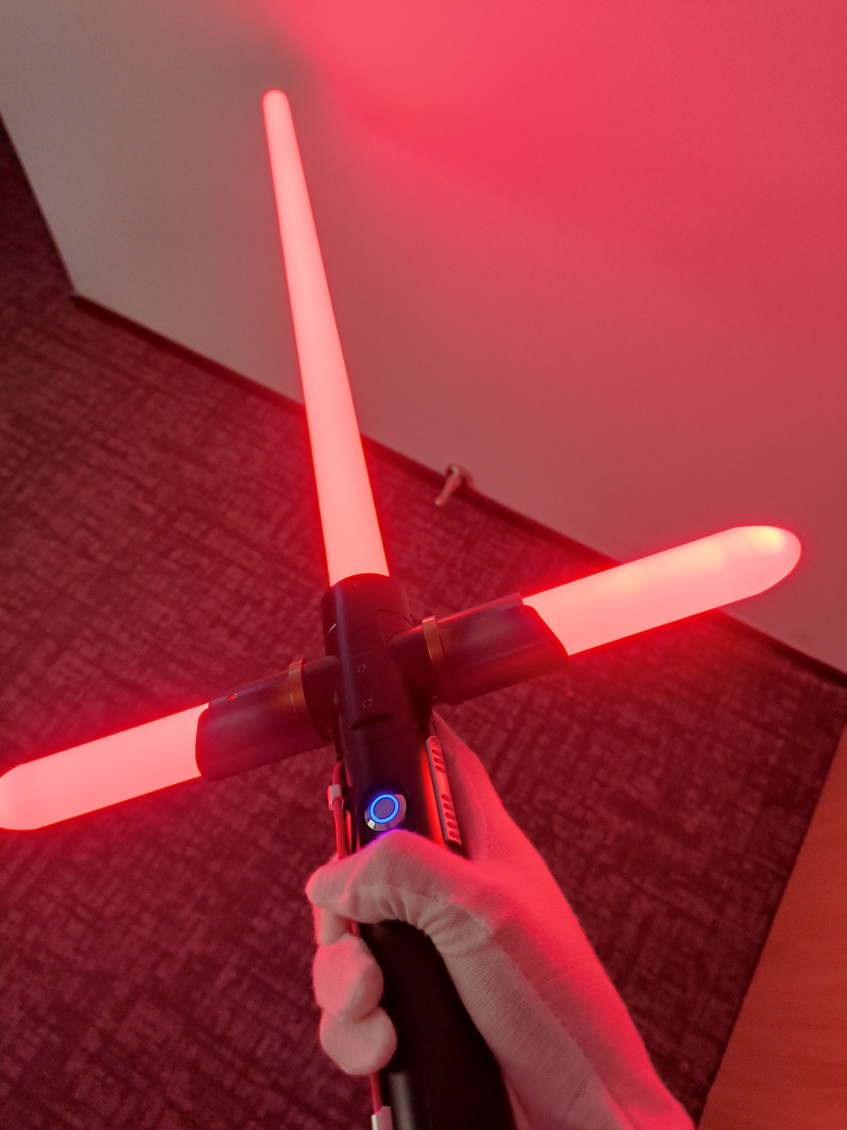Customer with AstraSabers lightsaber