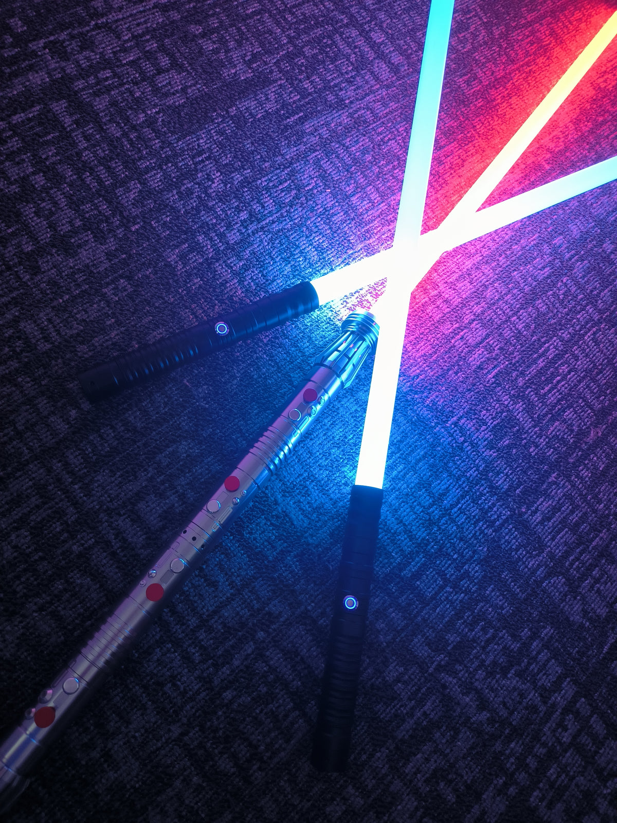 Customer with AstraSabers lightsaber